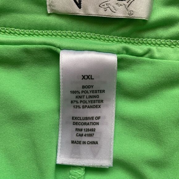 Blue Green Patterned Swim Skort with pockets - Picture 5 of 10